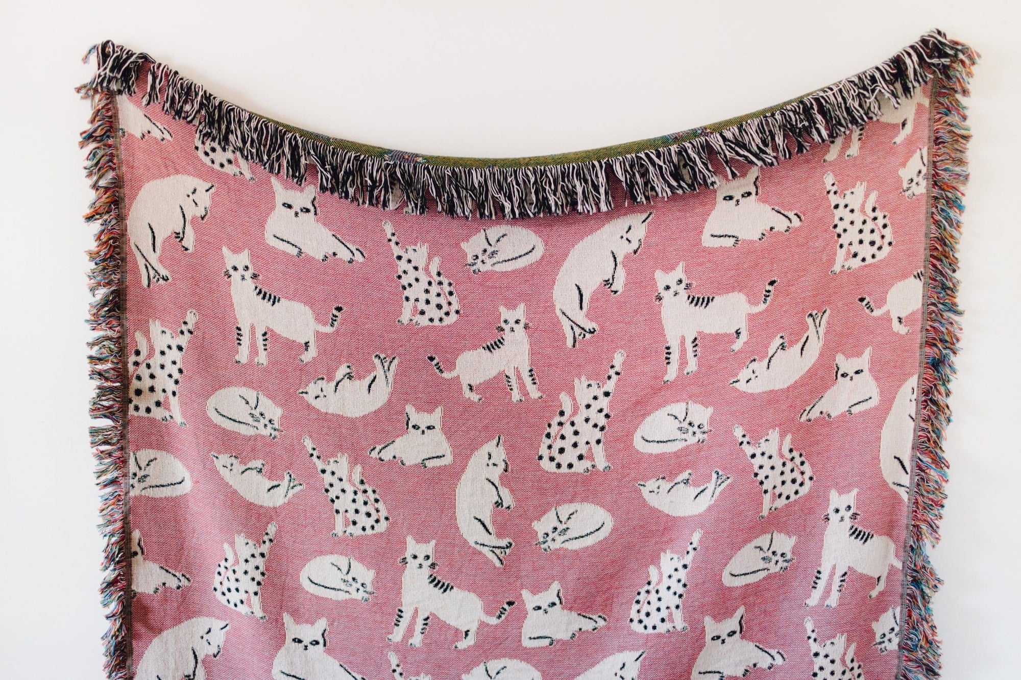 Pink Cats Throw Blanket