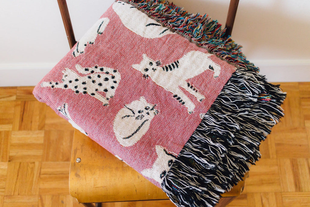 Pink discount cat blanket