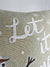 Christmas Pillow: Let It Snow Beige