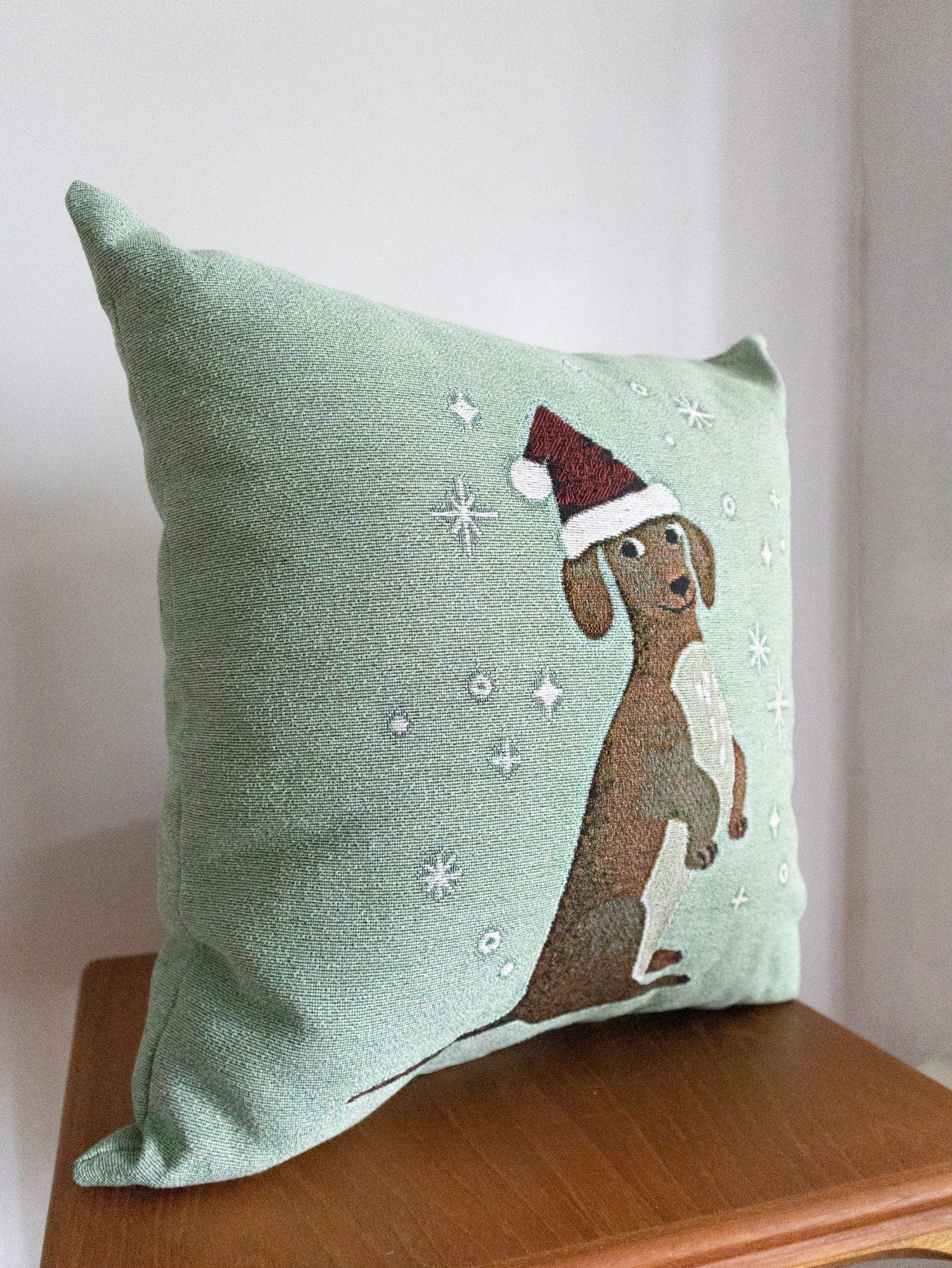 Christmas Dachshund Pillow