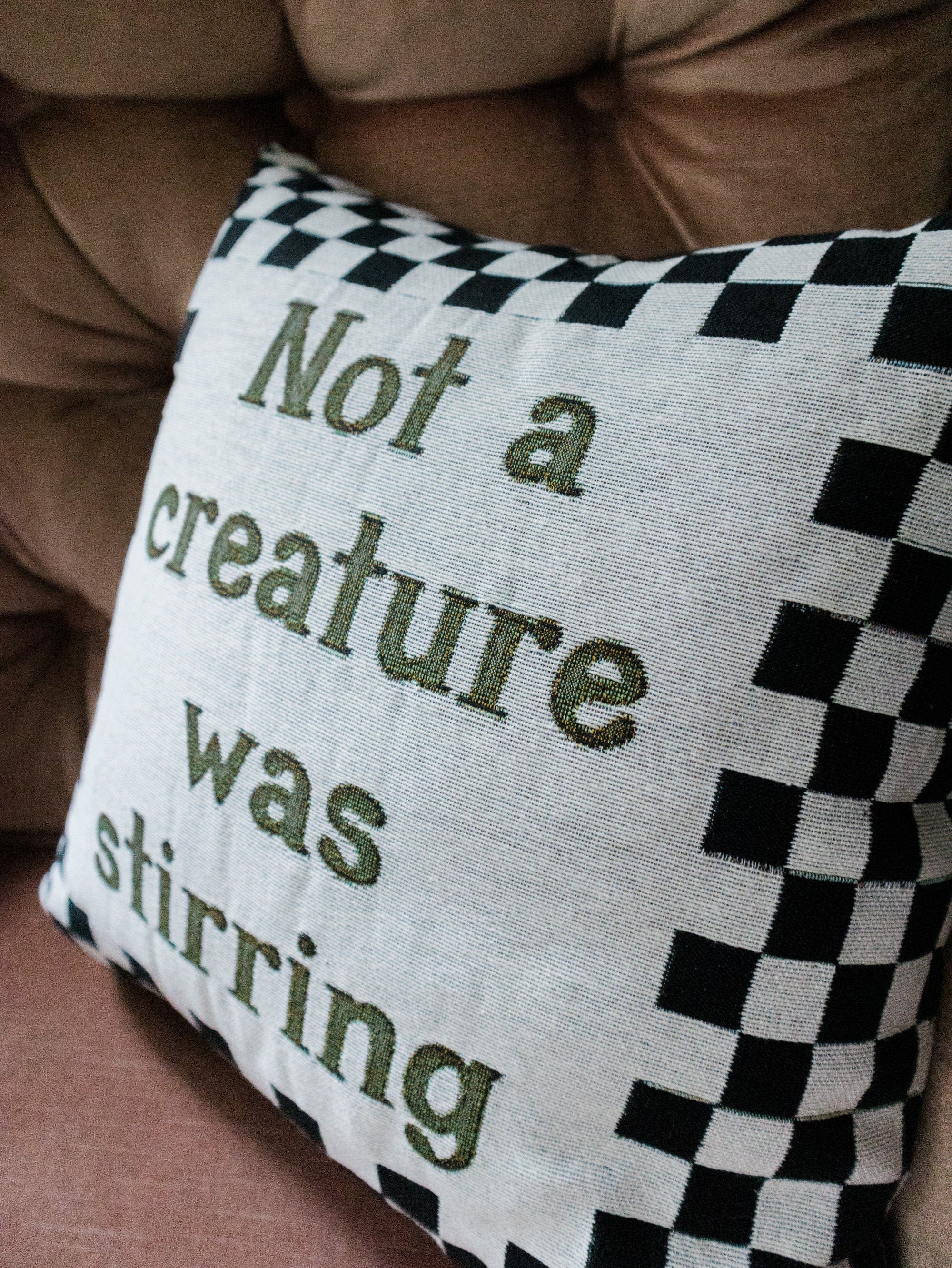 Christmas Pillow: Not a Creature Was Stirring