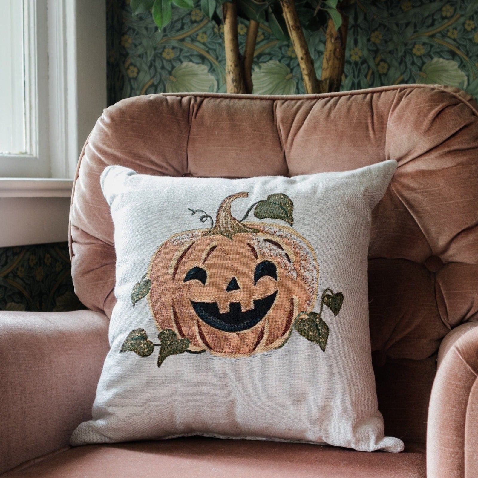 Halloween jack o top lantern pumpkin pillow