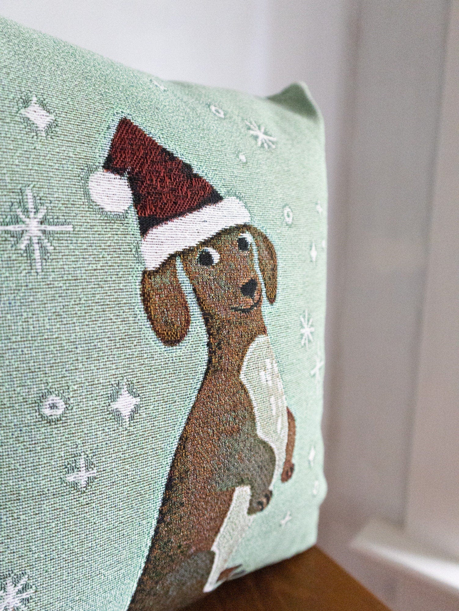 Christmas Dachshund Pillow