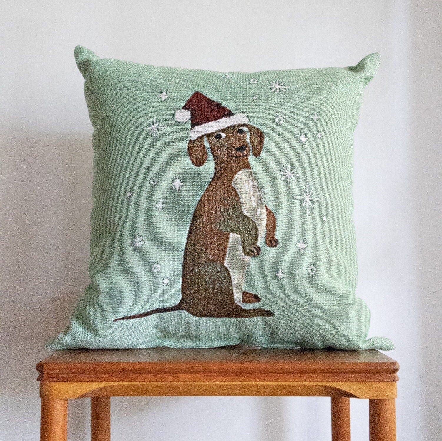 Christmas Dachshund Pillow